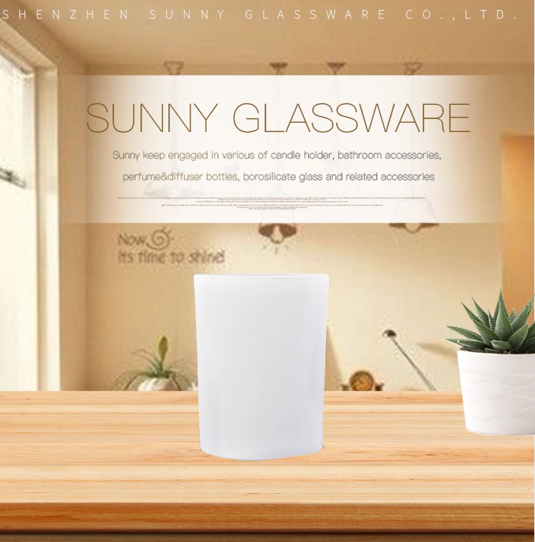 wedding empty 9oz matte white glass candle jarcontainer cup