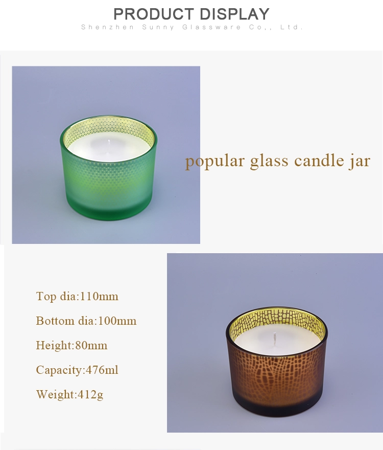 different colors and sizes popular wedding glass candle jar