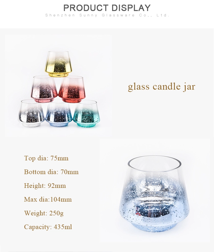 wholesale wedding custom mercury candle jar canister luxury