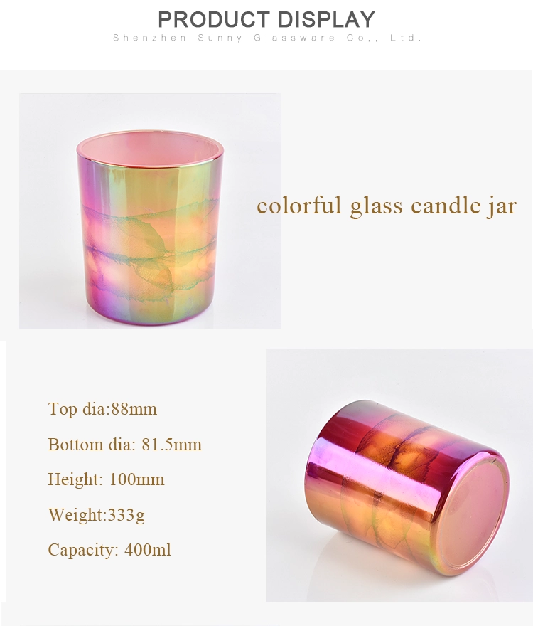 dependable quality custom 10oz colorful glass scented candle jar