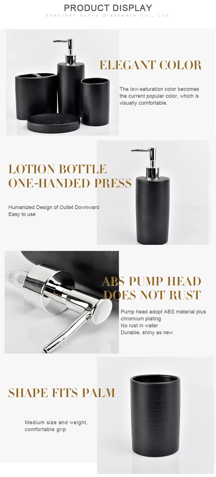matte black oval soap dish toothbrush holder lotion dispenser bottle bathroom accessories set luxury