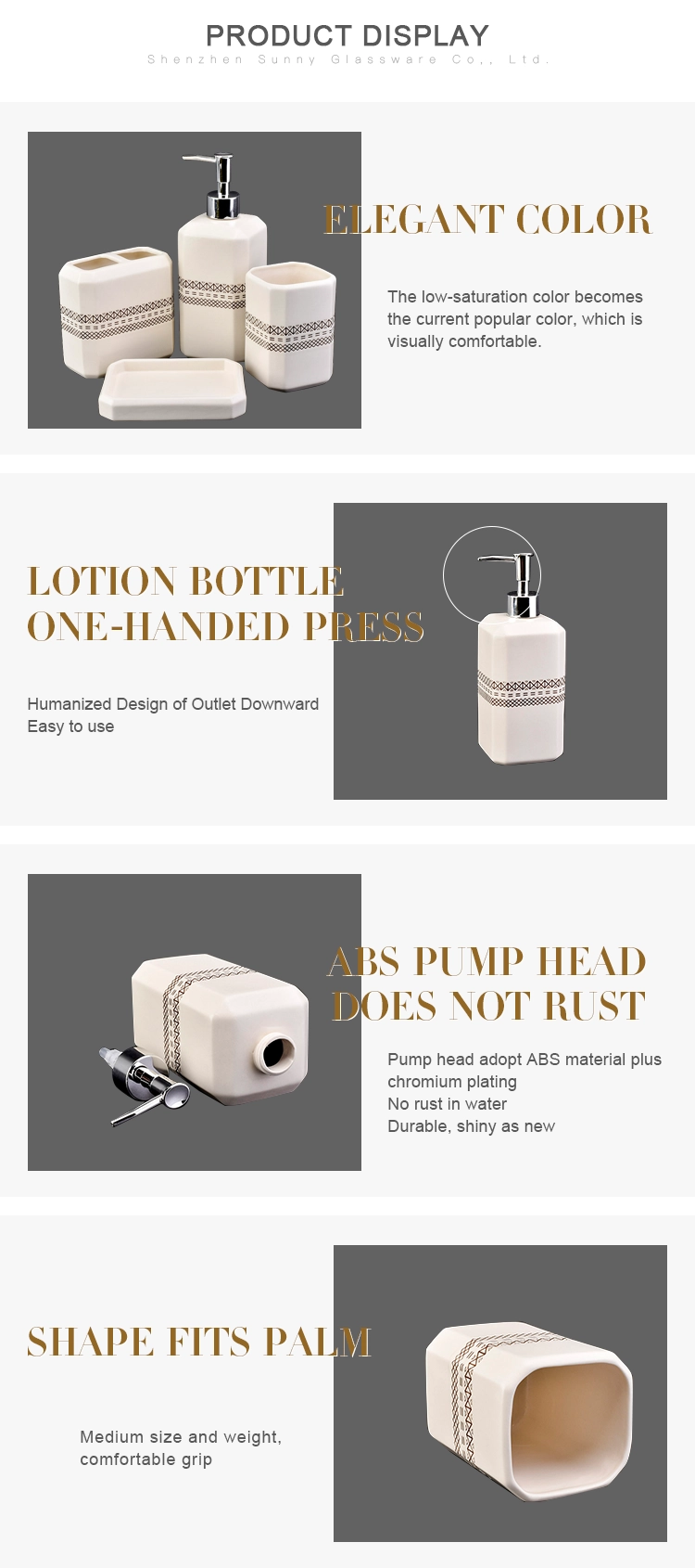 cheap chinese modern brand name hotel bathroom luxury ceramic accessories sets complete