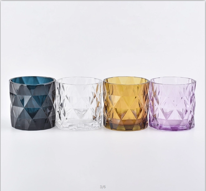 Diamond Glass Candle Jars