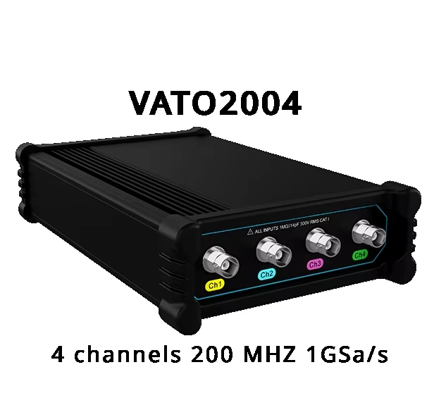 Micsig VATO2004 4-قناة 200 ميجا هرتز USB راسم الذبذبات 1GSa/s أخذ العينات الذاكرة 50Mpts أداة تشخيص السيارات