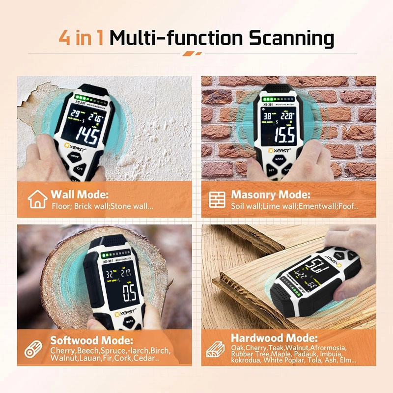 XEAST XE-361 High Precision Digital Moisture Meter Accurate Indoor Outdoor Humidity Monitor LCD Display OEM for Instruments