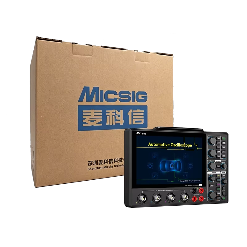 Micsig AHO14 راسم الذبذبات الرقمي عالي الدقة للسيارات 12 بت 200 ميجا هرتز عرض النطاق الترددي 4 قنوات 1GSa/s معدل أخذ العينات 110Mpts