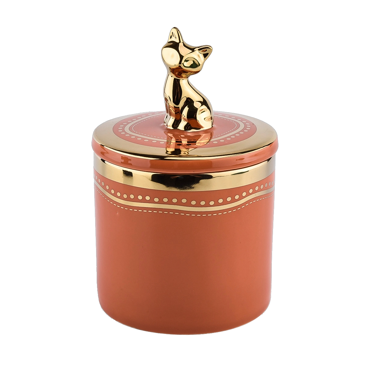 home decor ceramic candle jar with animal handle lid home decor ceramic candle jar with animal handle lid