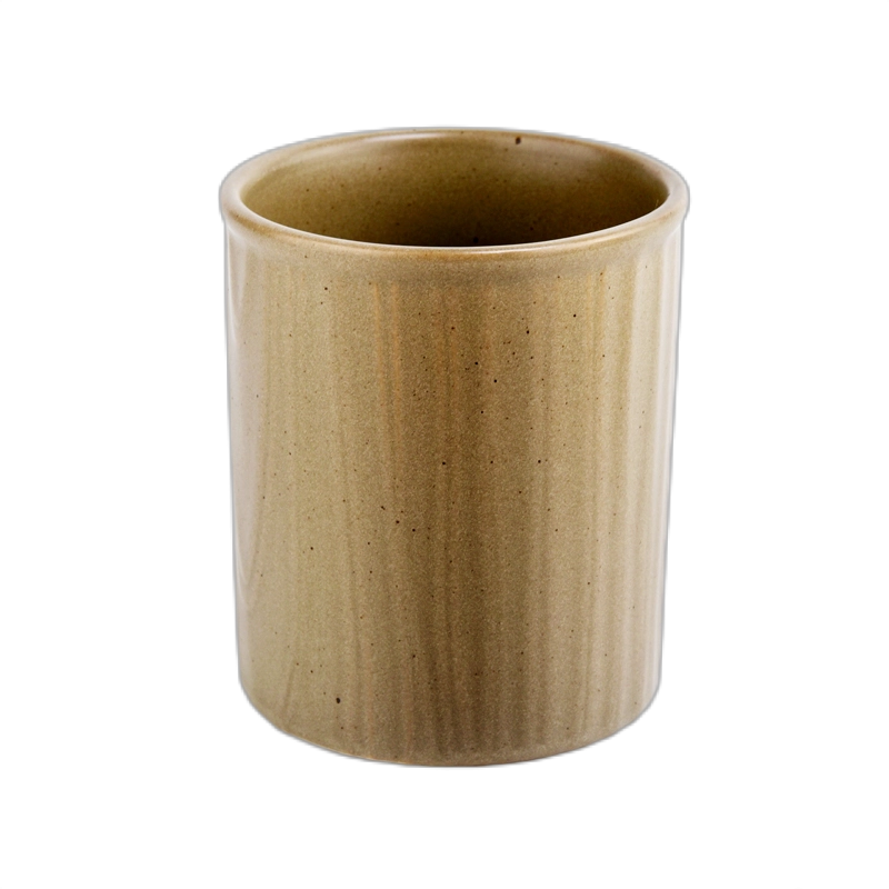 Popular Style 11oz Glazed Ceramicware Scented Candle Vessel Wholesaling