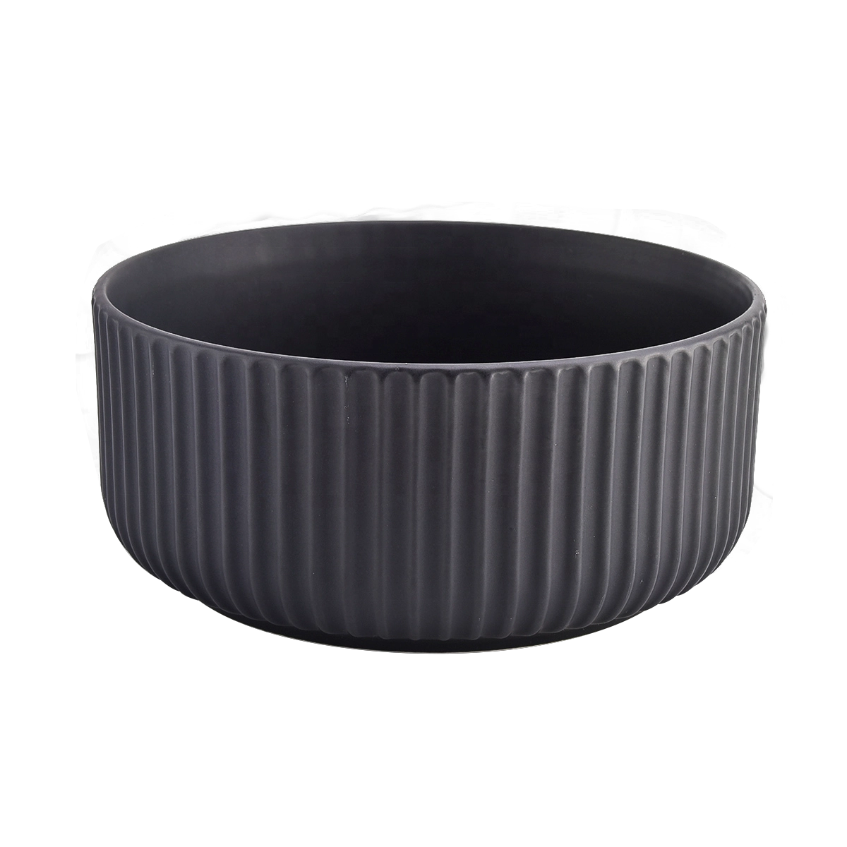Large black ceramic candle containers for wholesale