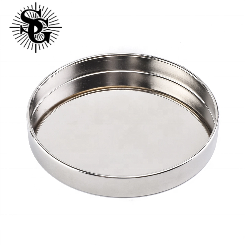 Sunny customized recycled silver metal tin lid for candle jar