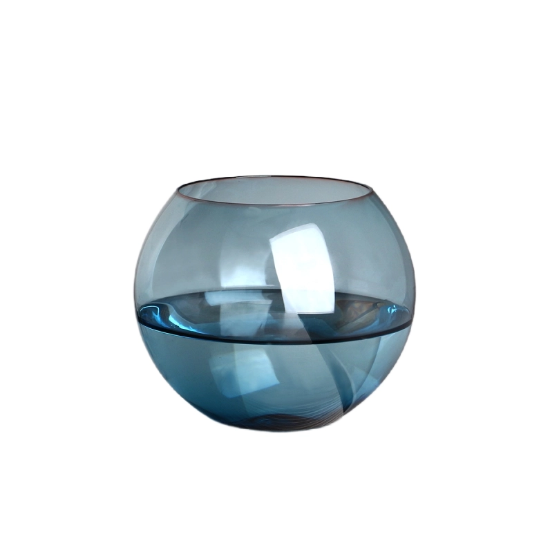 mouth blown round bubble stemless wine glass set of 4