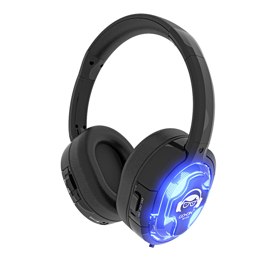 RF-910(MLC) El más nuevo auricular y transmisor inalámbrico de 10 canales para fiestas y conferencias Silent Disco
