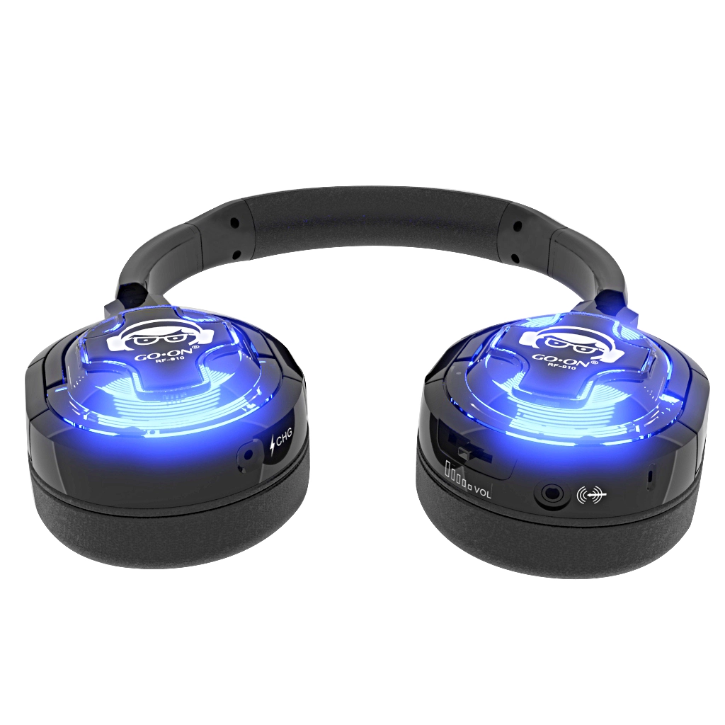 RF-910(MLC) El más nuevo auricular y transmisor inalámbrico de 10 canales para fiestas y conferencias Silent Disco