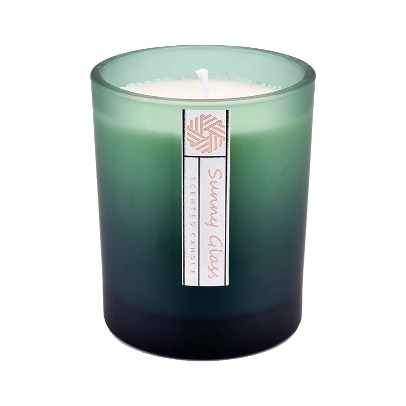 10 oz 300ml frosted color glass candle container home decoration