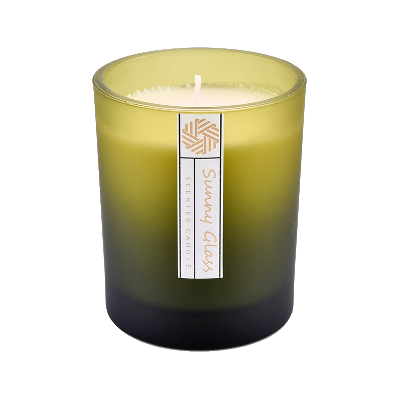 10 oz 300ml frosted color glass candle container home decoration