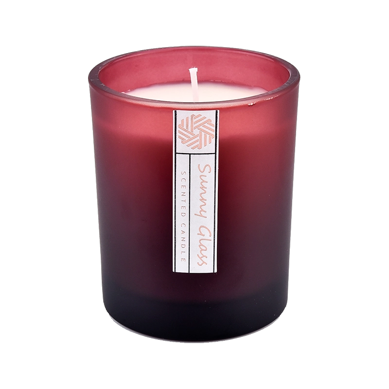 10 oz 300ml frosted color glass candle container home decoration
