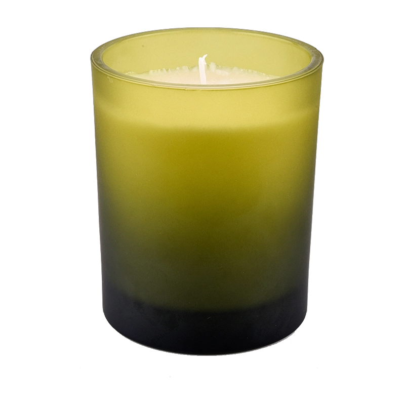 10 oz 300ml frosted color glass candle container home decoration