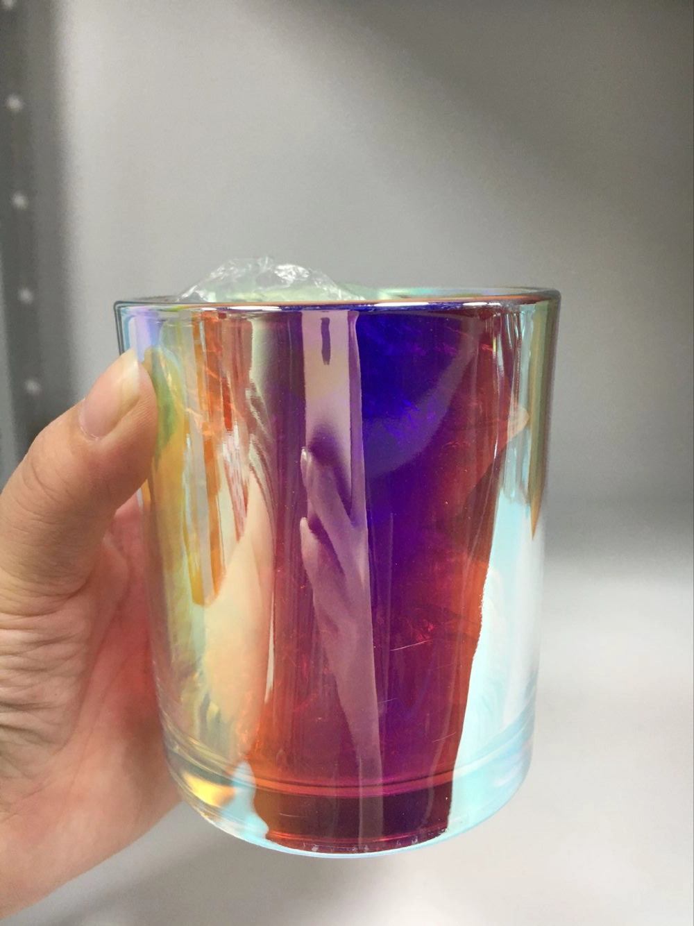 8oz 10oz 12oz Iridescent glass candle jars candle containers