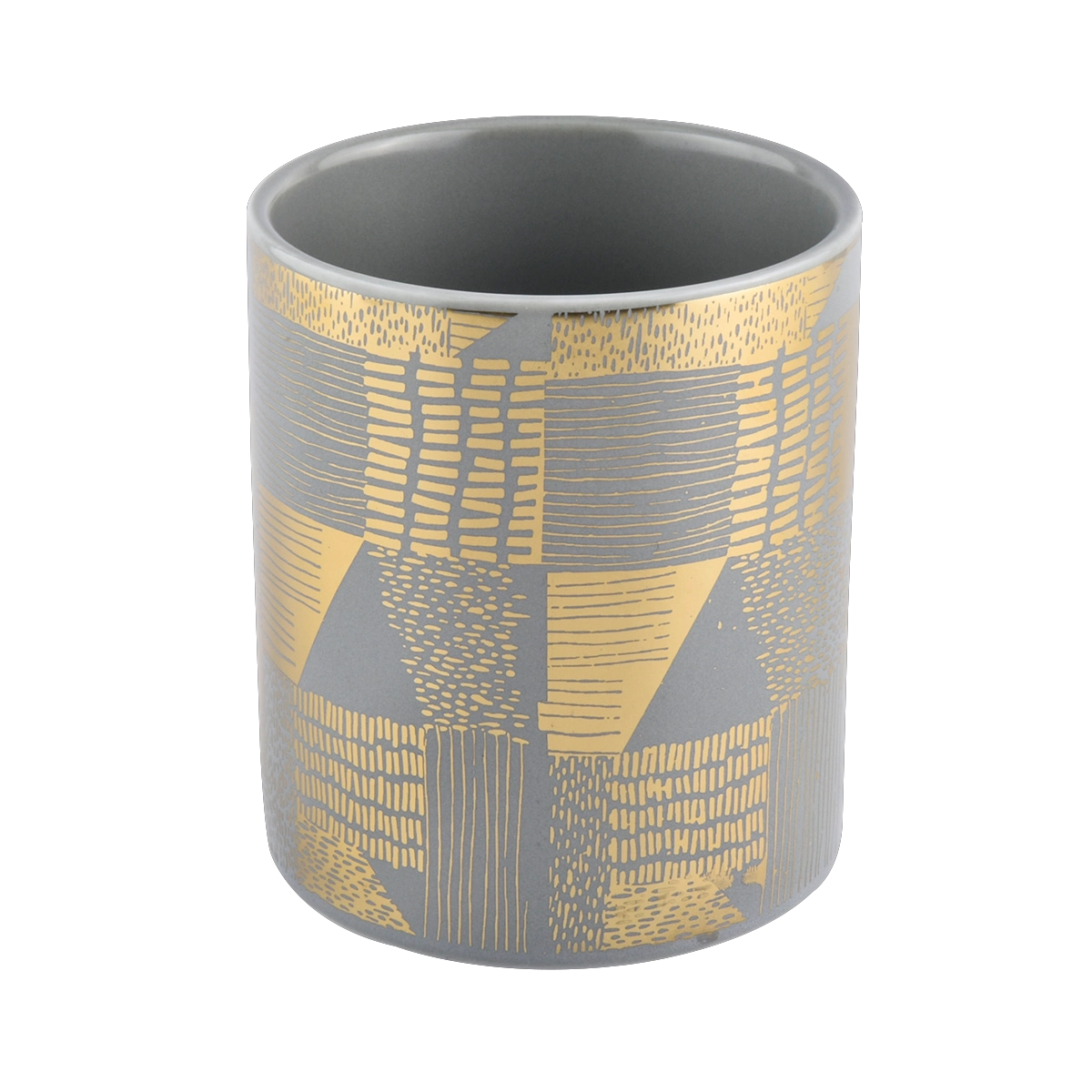 luxury 12oz ceramic candle jars in gold printing luxury 12oz ceramic candle jars in gold printing