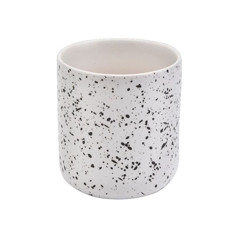 matte cylinder ceramic candle jar wholesale candle jar supply