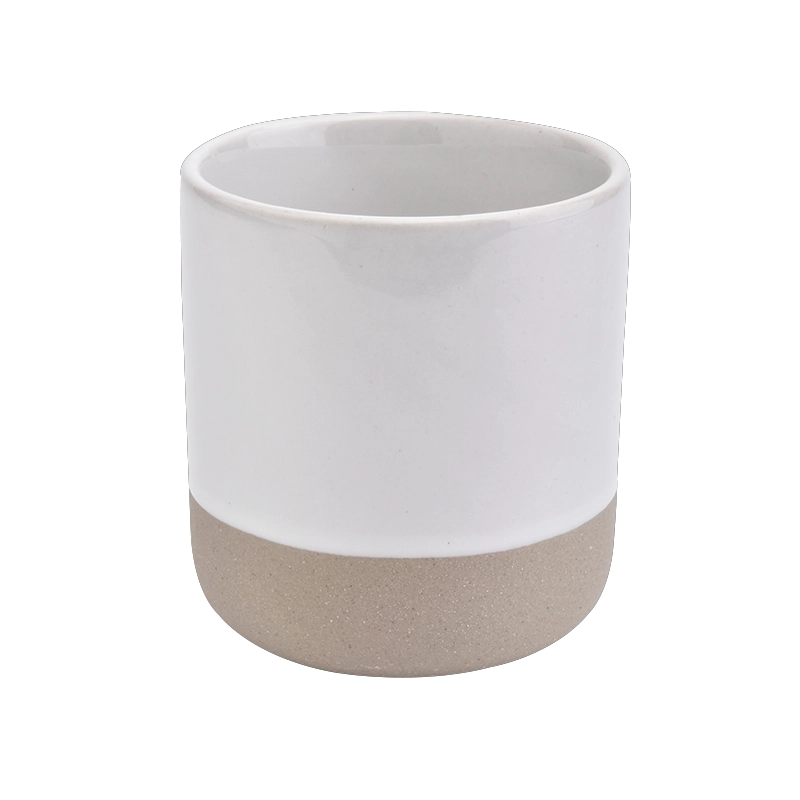 400ml Custom White Ceramic Candle Jar Round Candles