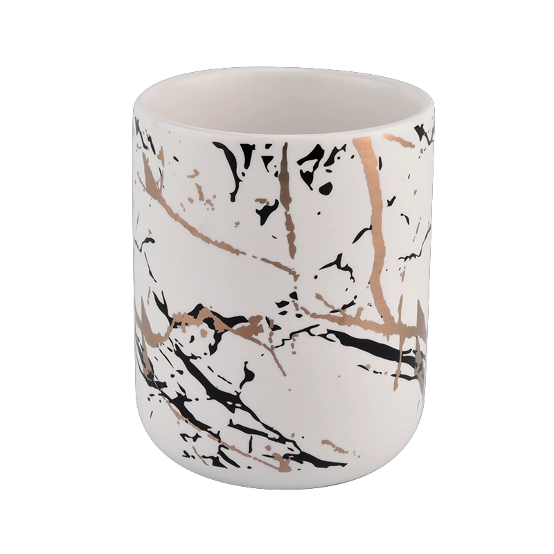 12 oz frost white art printing parttern ceramic candle vessel 12 oz frost white art printing parttern ceramic candle vessel