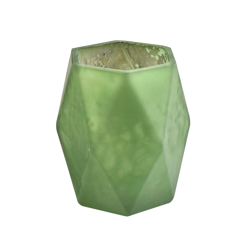 Christmas Season Gift GEO Glass Candle Jars For Decoration