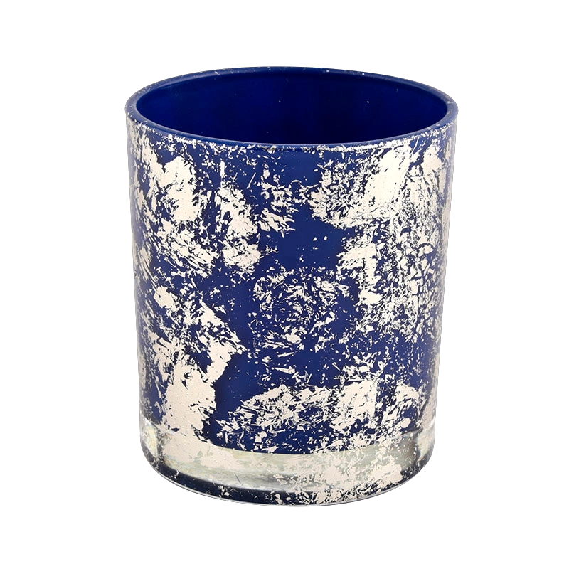 The best quality scented soy wax candle in blue glass candle jar The best quality scented soy wax candle in blue glass candle jar
