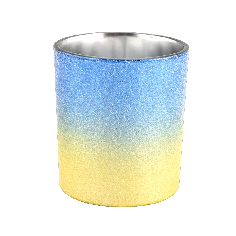 Sandy Ombre Glass Candle Jar Empty For Candle Making Sandy Ombre Glass Candle Jar Empty For Candle Making