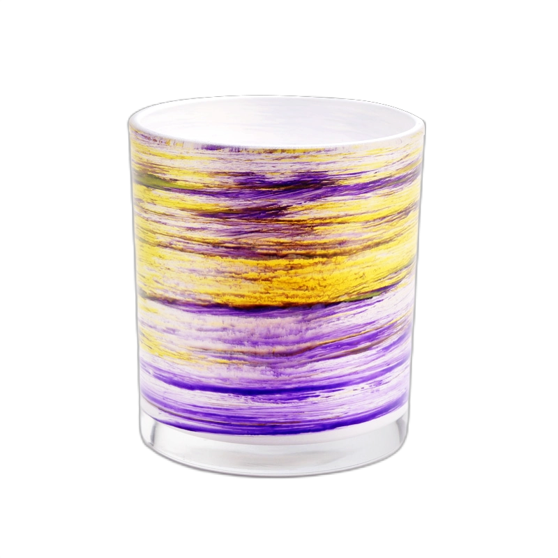 Wholesale luxury glass candle jar 300ml candle vessel 