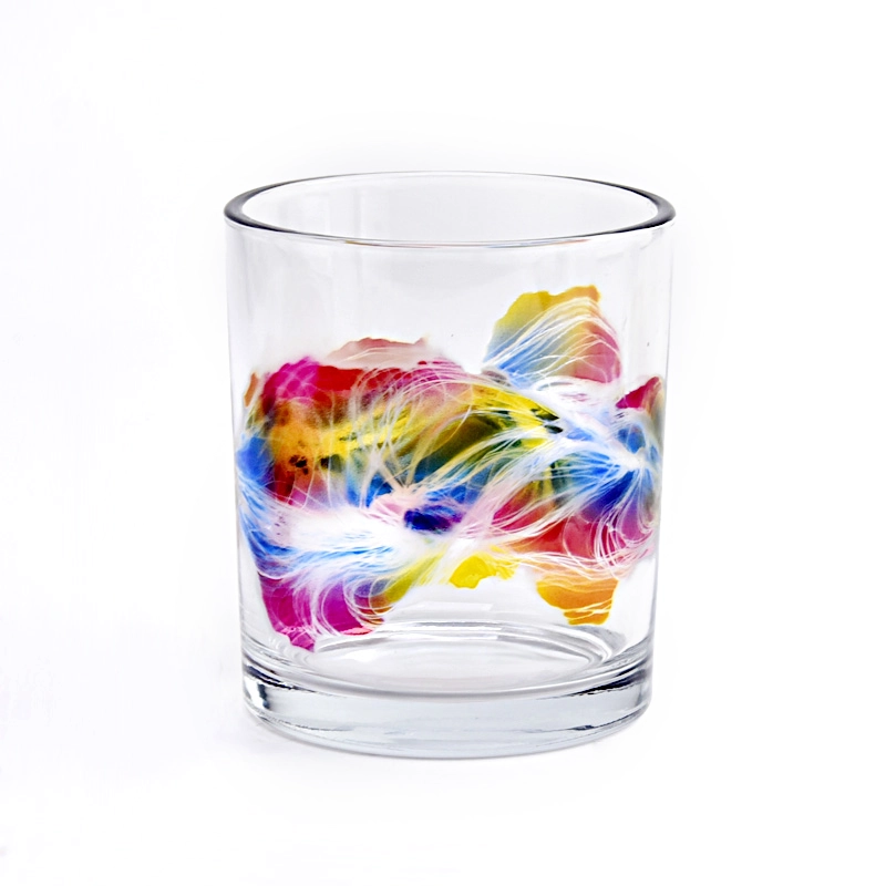 luxury artwork 10oz empty glass candle jar