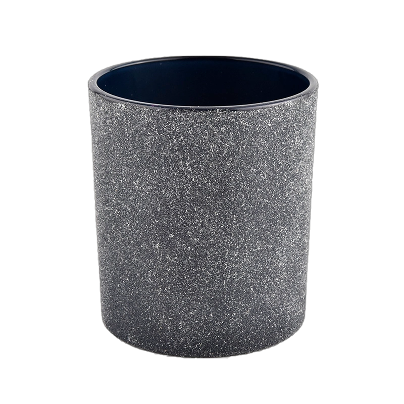 Black glass candle jars high quality Glass Candle holder