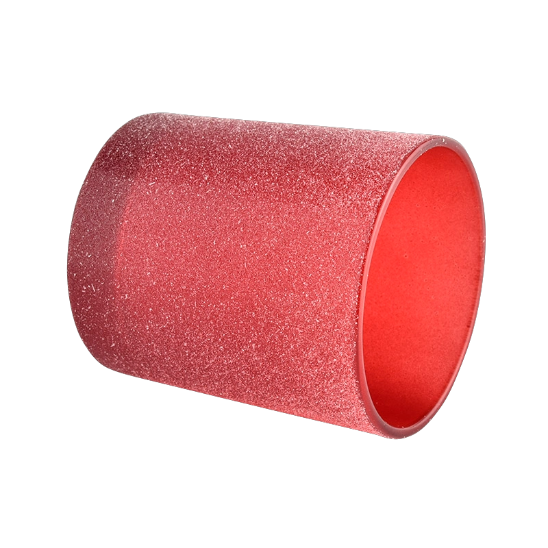 Custom Gift Red Glass Candle Jar For Decoration Gifts