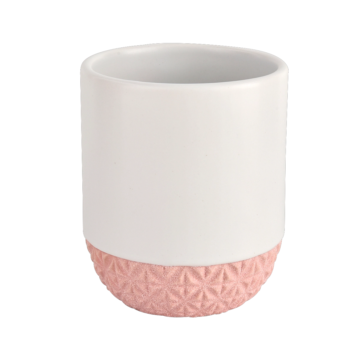 Custom pink bottom ceramic candle jars for home decor wedding