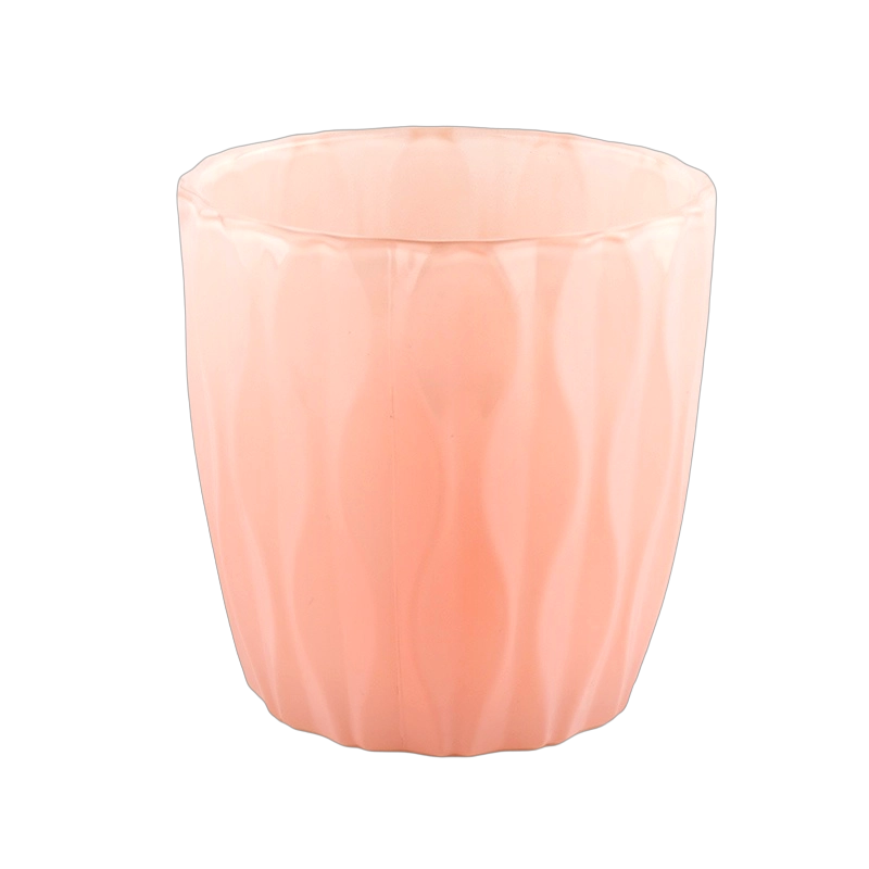 Custom Elegant Pink Color Luxury Glass Candle Jars for Valentine's Day