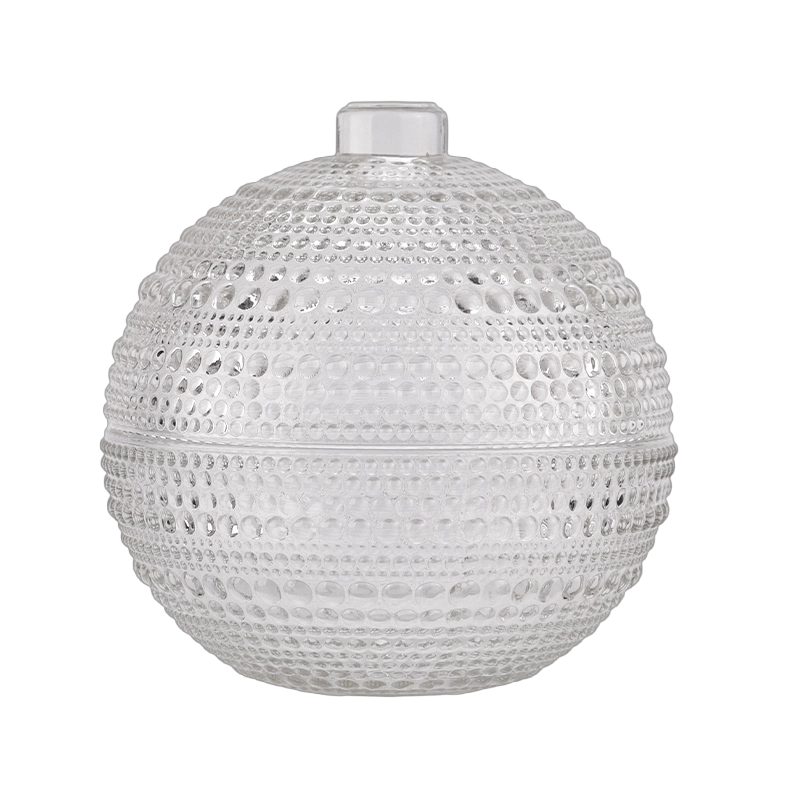Supplier Christmas 6oz glass ball candle holders with ball lid