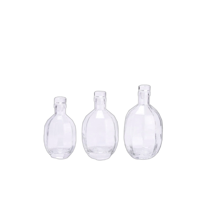 8oz Clear Perfume Glass bottle with lid home decor