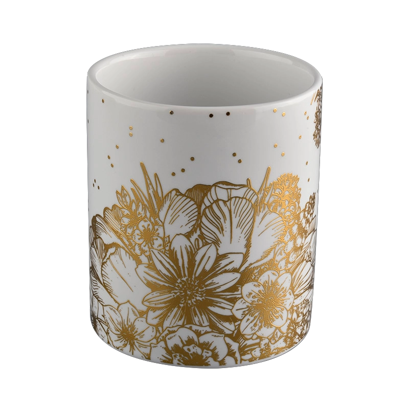 China 11oz weiß und goldener Keramikkerkerglas Hersteller