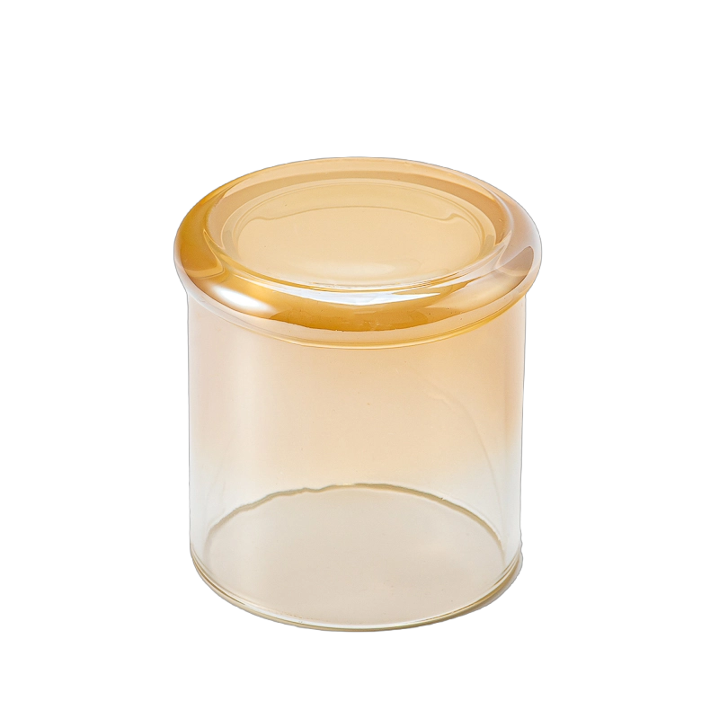 Custom yellow gradient glass candle jars for wholesalers as family gifts - COPY - p03wv0