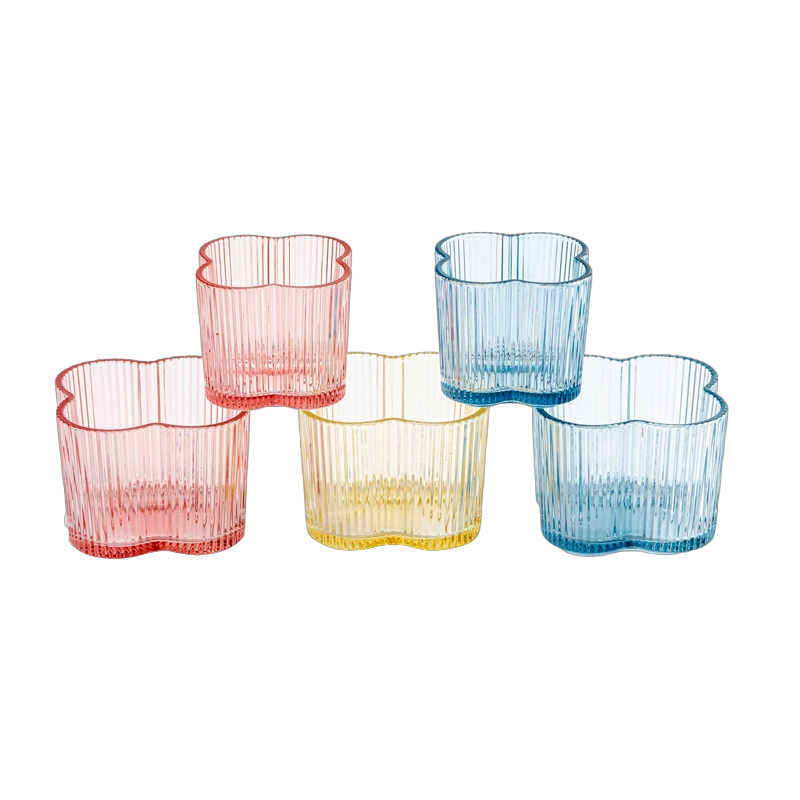 Supplier 520ml transparent yellow glass candle vessel Supplier 520ml transparent yellow glass candle vessel