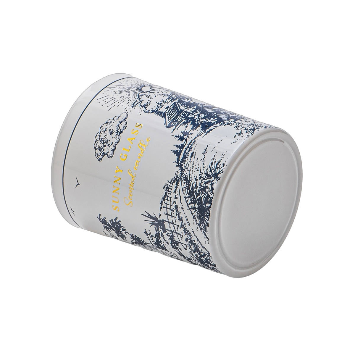 Supplier 120ml New retro decal paper scented ceramic candle jar manufacturer Supplier 120ml New retro decal paper scented ceramic candle jar manufacturer