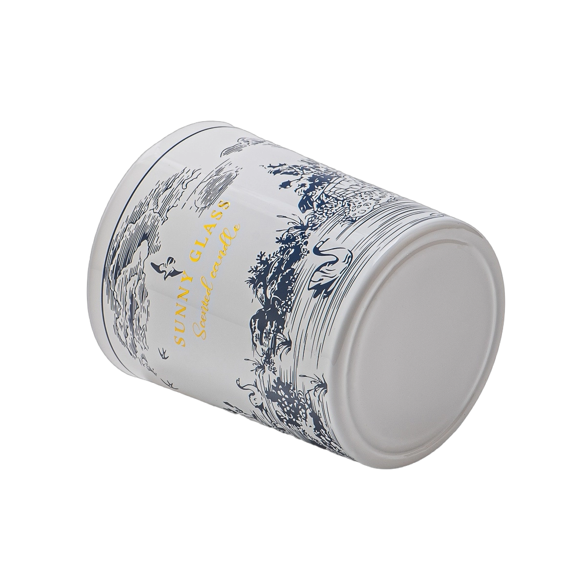 Custom decal paper ceramic candle jar for bulk wedding decorations Custom decal paper ceramic candle jar for bulk wedding decorations