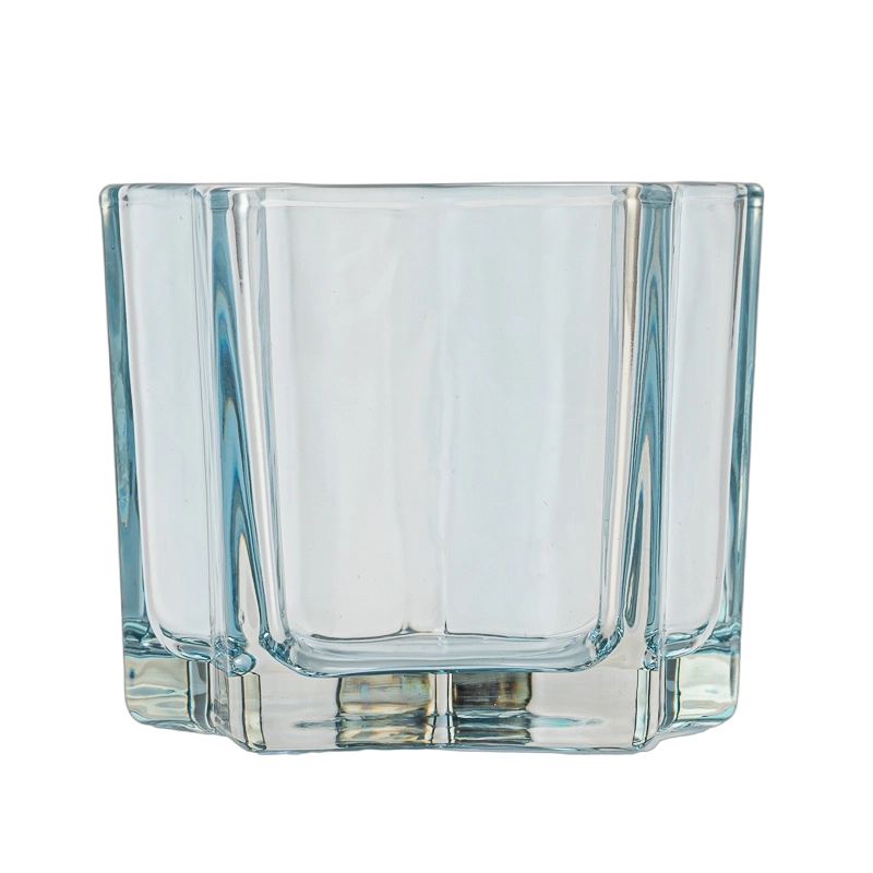 Wholesale fresh blue star-shaped glass candle jars Wholesale fresh blue star-shaped glass candle jars