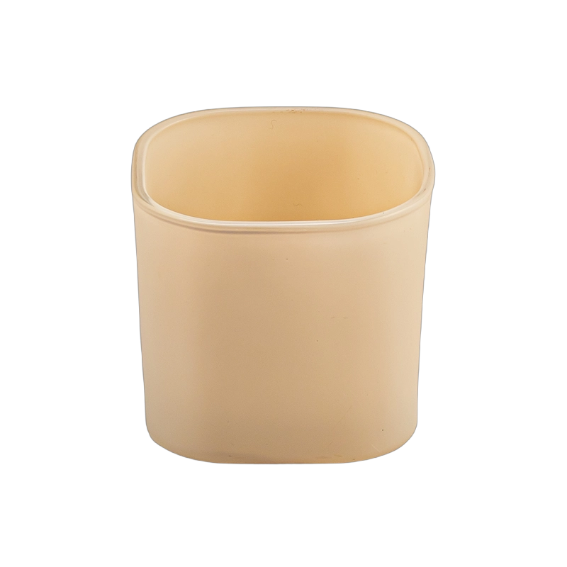 Luxury Matte Square Glass Candle Jar Wholesale