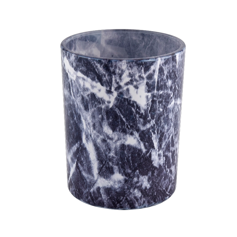  marbel decoration glass candle jar