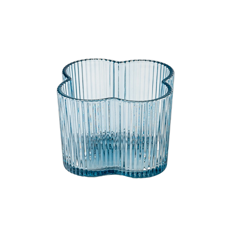 Flower Shape Glass Candle Jar