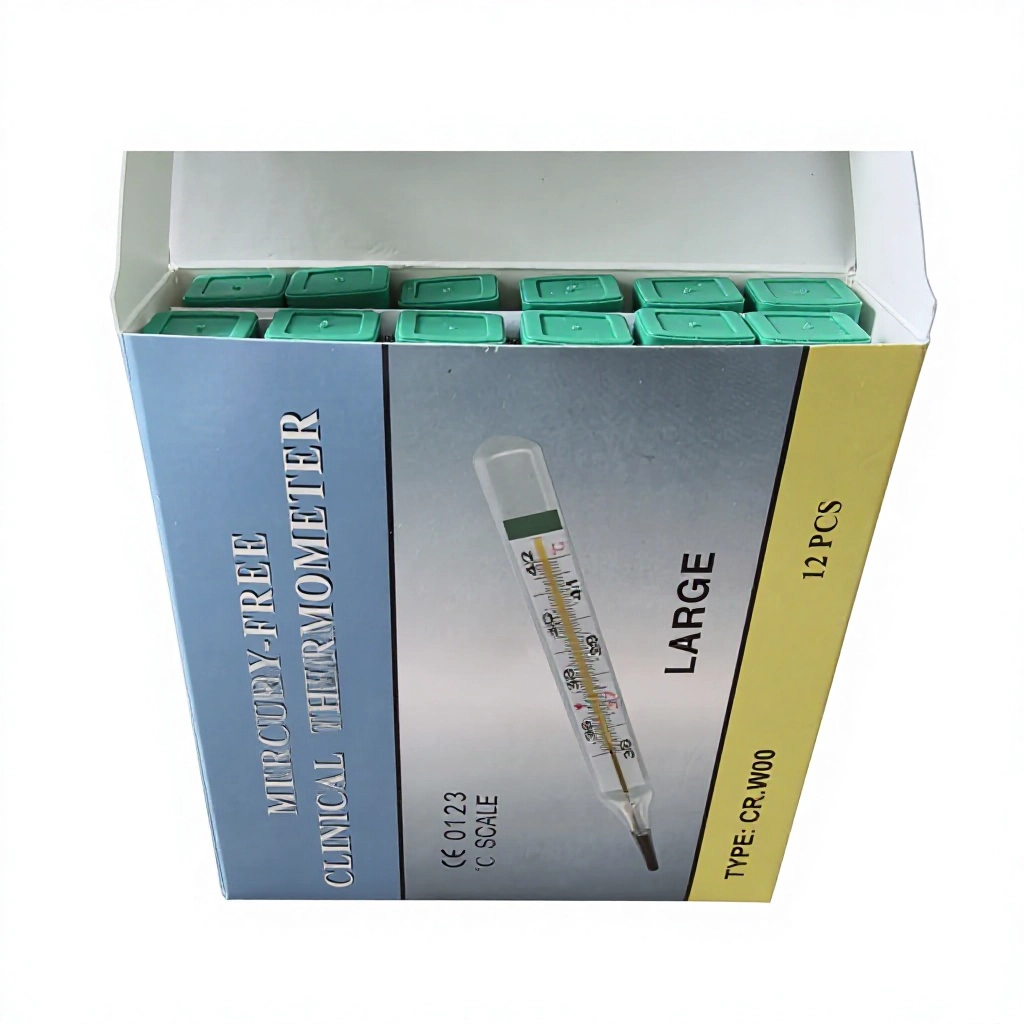 Hot Selling High Quality Safe Non-Toxic Armpit Medical Mercury Free Clinical Glass Thermometer