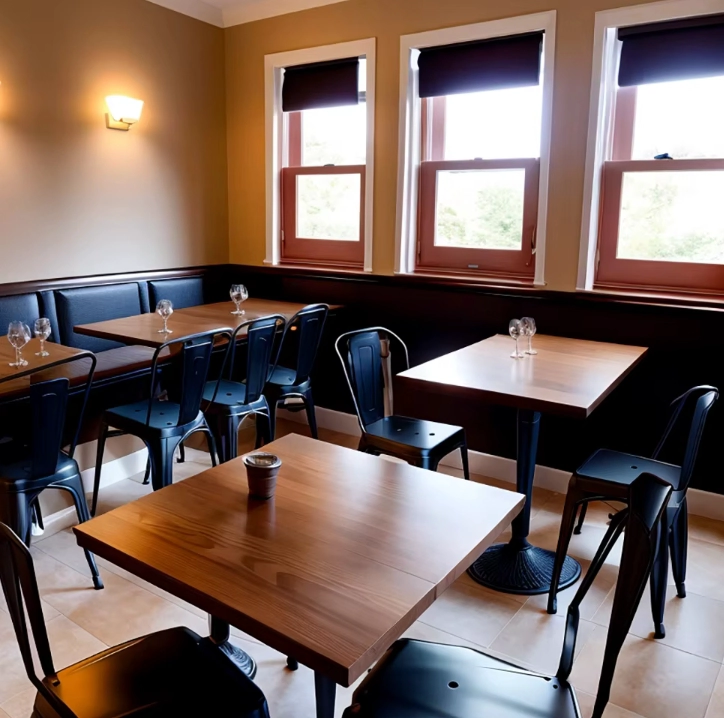 Современный индустриальный стиль кофейня быстрого питания кафе Cafe Commercial Wood Restaurant Murniture Стол для сиденья и кресла