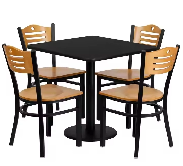 Full Set Modern Cheap Mesas Para Restaurante Tables and Chairs Mesas Y Sillas Wholesale Used Restaurant Furniture