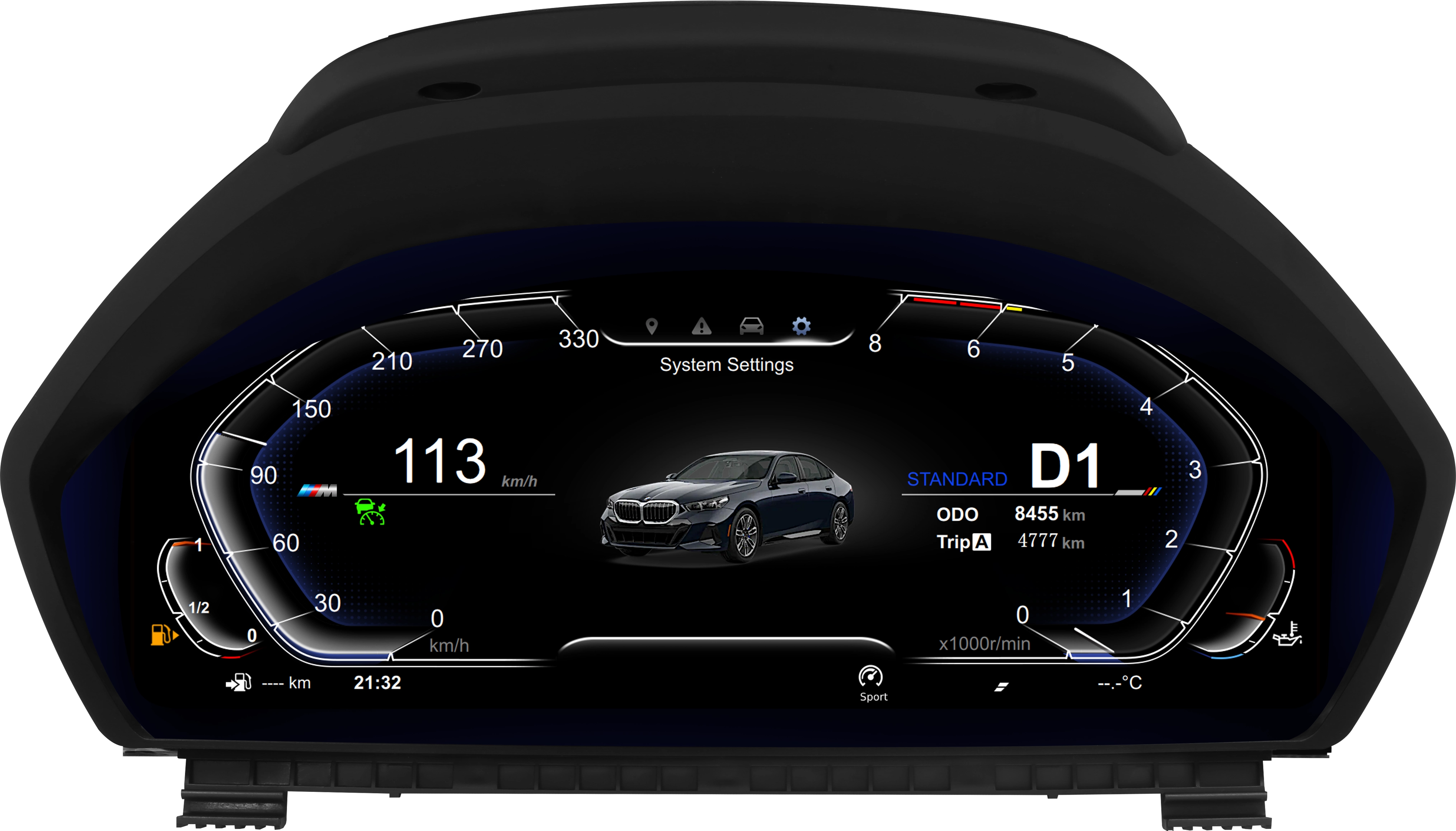 Pantalla de luz azul de 12,3 pulgadas BMW F30 INDASH LCD